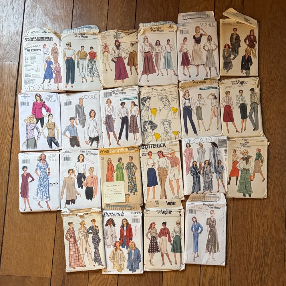 Vintage Vogue Sewing Pattern Lot Very Easy McCalls Butterick Simplicity 70s 80s